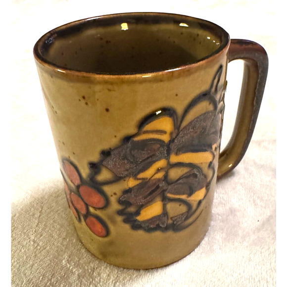 Otagiri Stoneware Mug Grapes Coffee cup 1970s Japan MCM - Picture 1 of 6